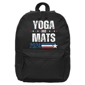 Yoga & Mats 2024 Funny Election Campaign 24 16 in Basic Backpack