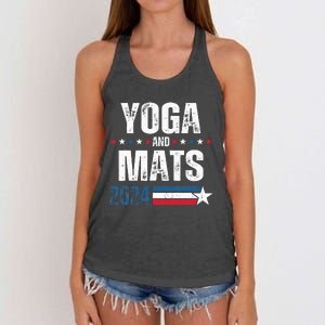 Yoga & Mats 2024 Funny Election Campaign 24 Women's Knotted Racerback Tank