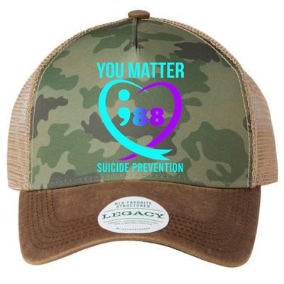 You Matter 988 Suicide Prevention Awareneess Legacy Tie Dye Trucker Hat