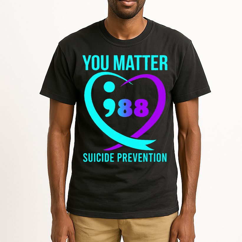 You Matter 988 Suicide Prevention Awareneess Tall T-Shirt