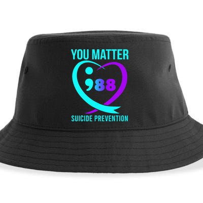 You Matter 988 Suicide Prevention Awareneess Sustainable Bucket Hat