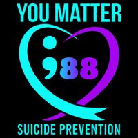 You Matter 988 Suicide Prevention Awareneess Drawstring Bag