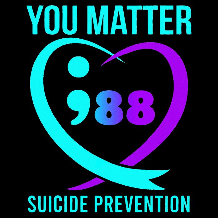 You Matter 988 Suicide Prevention Awareneess Drawstring Bag