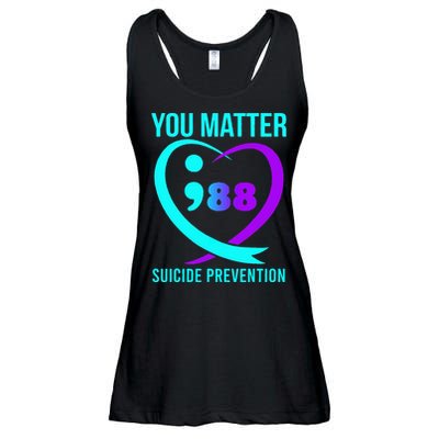 You Matter 988 Suicide Prevention Awareneess Ladies Essential Flowy Tank