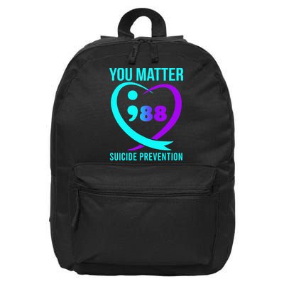 You Matter 988 Suicide Prevention Awareneess 16 in Basic Backpack