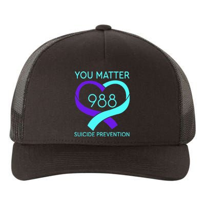 You Matter 988 Suicide Prevention Awaremess Heart Yupoong Adult 5-Panel Trucker Hat