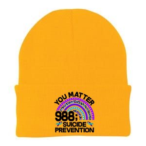 You Matter 988 Semicolon Suicide Prevention Knit Cap Winter Beanie