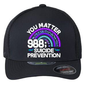 You Matter 988 Semicolon Suicide Prevention Flexfit Unipanel Trucker Cap