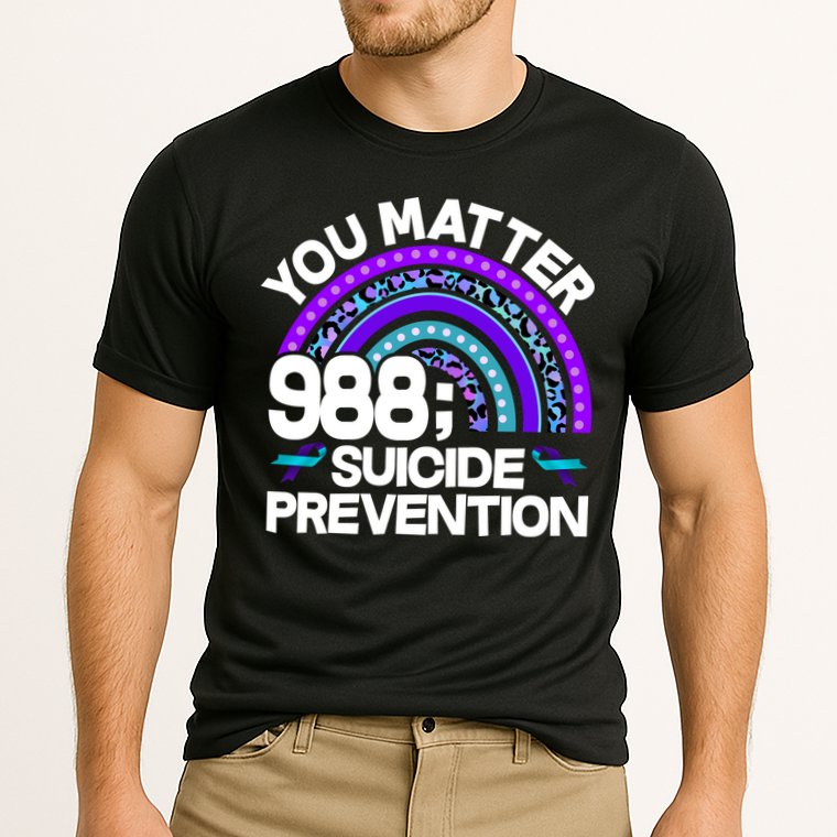 You Matter 988 Semicolon Suicide Prevention Cooling Performance Crew T-Shirt