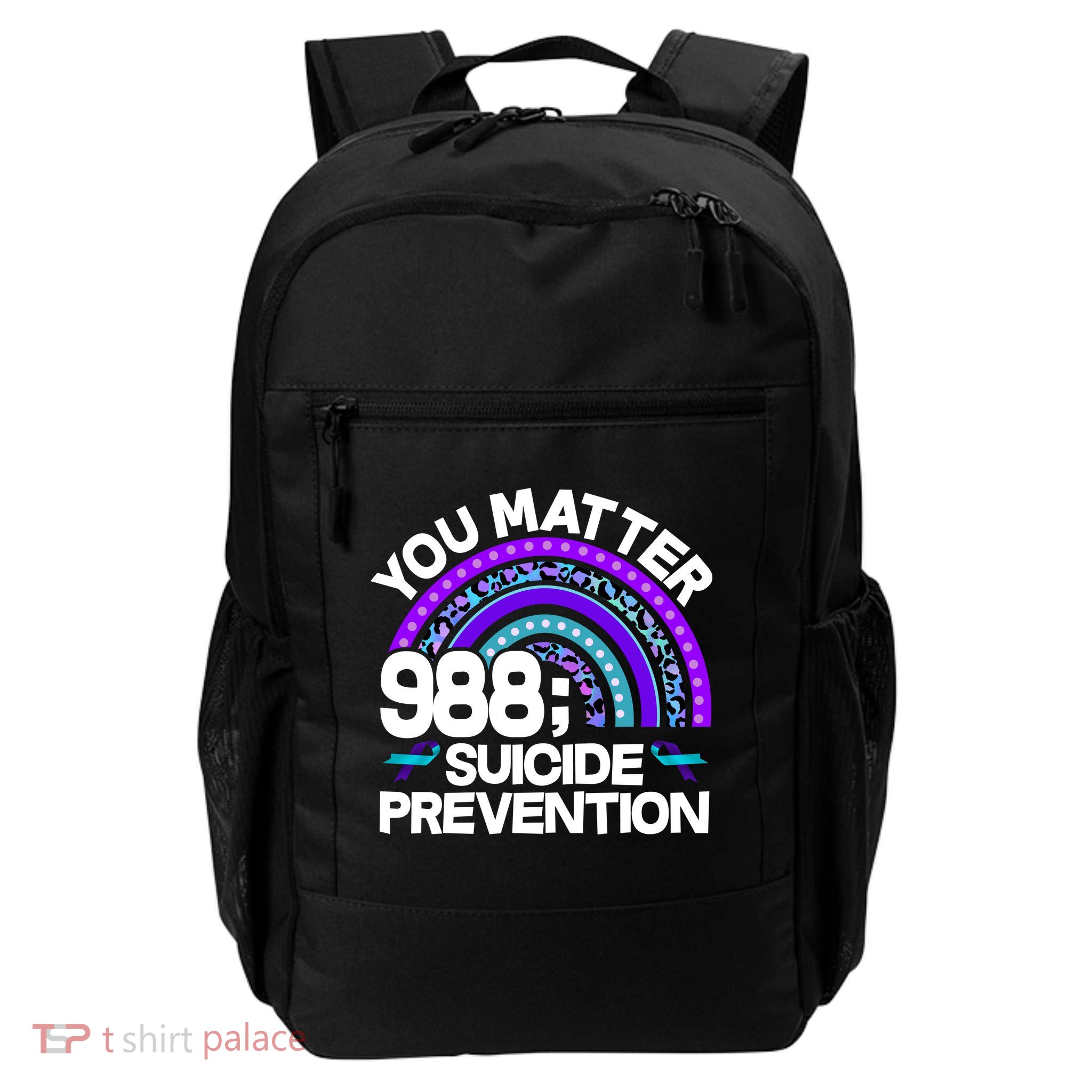 You Matter 988 Semicolon Suicide Prevention Daily Commute Backpack