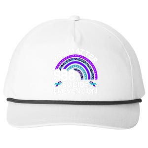 You Matter 988 Semicolon Suicide Prevention Snapback Five-Panel Rope Hat