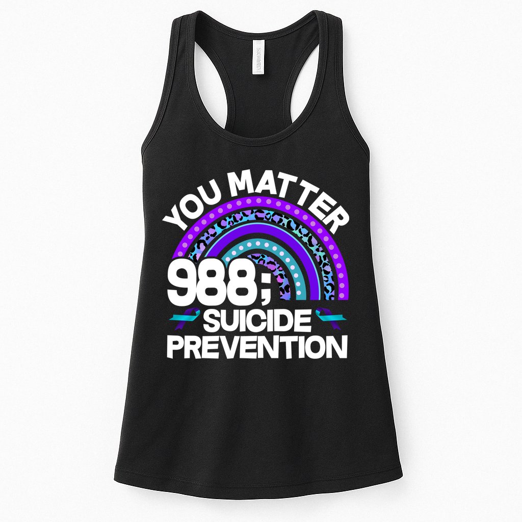 You Matter 988 Semicolon Suicide Prevention Womens Tank Top