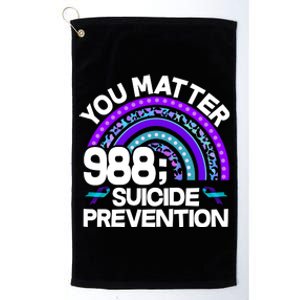 You Matter 988 Semicolon Suicide Prevention Platinum Collection Golf Towel