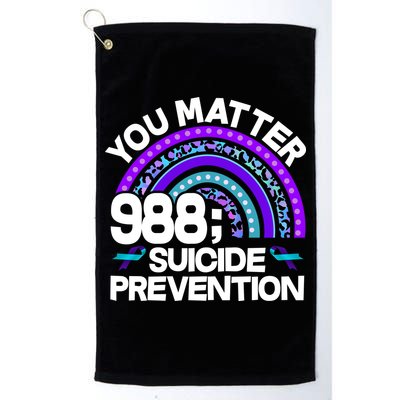 You Matter 988 Semicolon Suicide Prevention Golf Towel