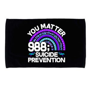 You Matter 988 Semicolon Suicide Prevention Microfiber Hand Towel