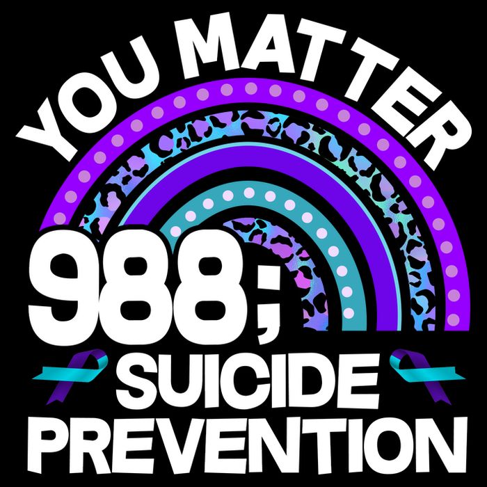 You Matter 988 Semicolon Suicide Prevention Women's V-Neck T-Shirt