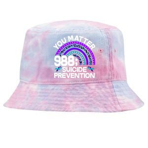 You Matter 988 Semicolon Suicide Prevention Tie-Dyed Bucket Hat