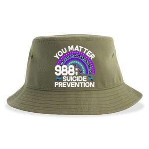 You Matter 988 Semicolon Suicide Prevention Sustainable Bucket Hat