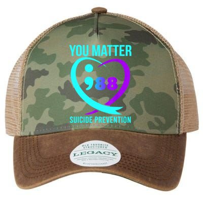 You Matter 988 Suicide Prevention Awareneess Legacy Tie Dye Trucker Hat