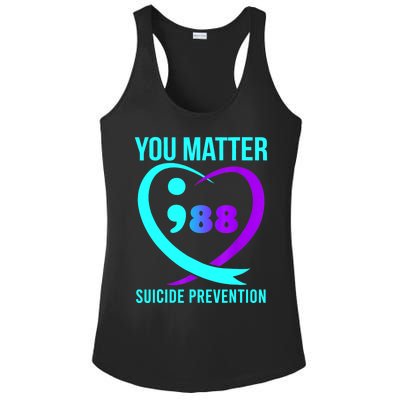 You Matter 988 Suicide Prevention Awareneess Ladies PosiCharge Competitor Racerback Tank