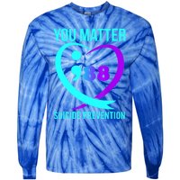 You Matter 988 Suicide Prevention Awareneess Tie-Dye Long Sleeve Shirt