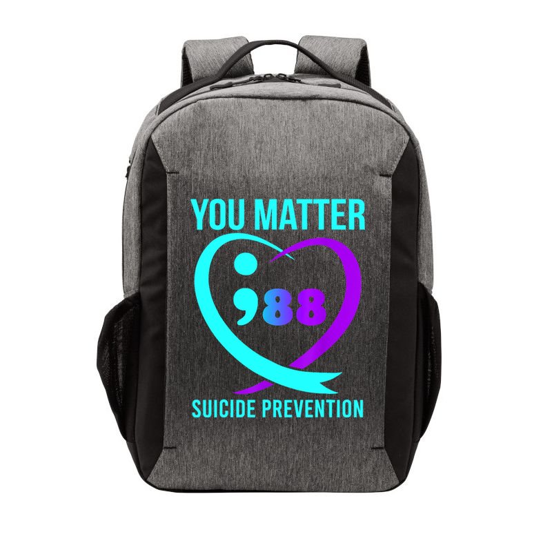 You Matter 988 Suicide Prevention Awareneess Vector Backpack