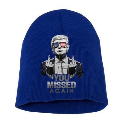 You Missed Again You Missed 2.0 Us Flag 2024 Short Acrylic Beanie