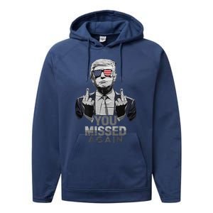 You Missed Again You Missed 2.0 Us Flag 2024 Performance Fleece Hoodie