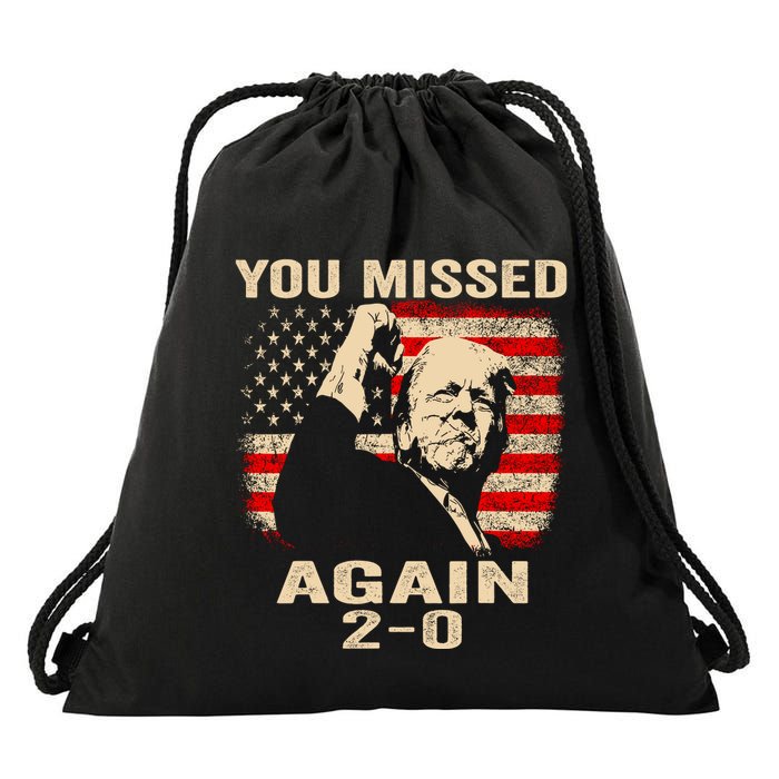 You Missed Again Drawstring Bag