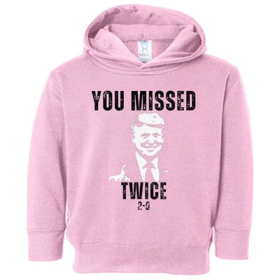 You Missed Again You Missed Me Twice Shot Republican Pro Toddler Hoodie