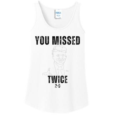 You Missed Again You Missed Me Twice Shot Republican Pro Ladies Essential Tank