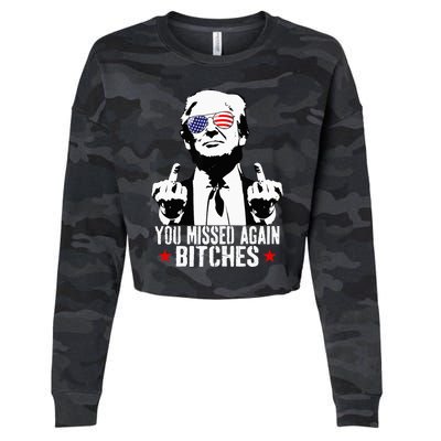 You Missed Again Bitches Cropped Pullover Crew