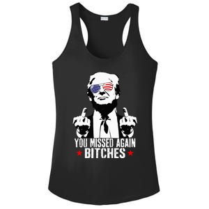 You Missed Again Bitches Ladies PosiCharge Competitor Racerback Tank