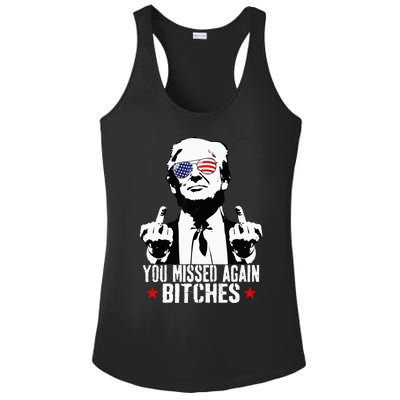 You Missed Again Bitches Ladies PosiCharge Competitor Racerback Tank