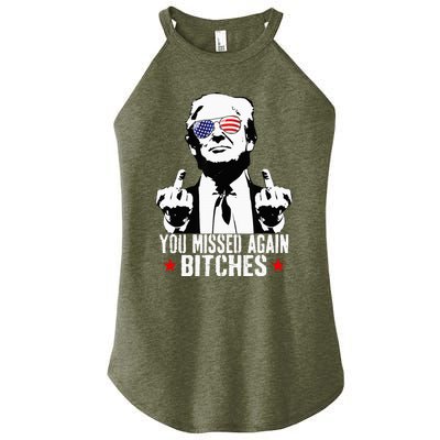 You Missed Again Bitches Women's Perfect Tri Rocker Tank