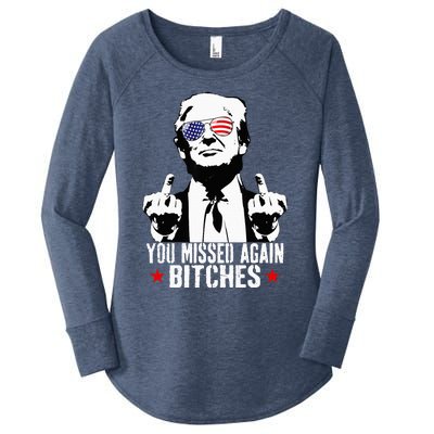 You Missed Again Bitches Women's Perfect Tri Tunic Long Sleeve Shirt