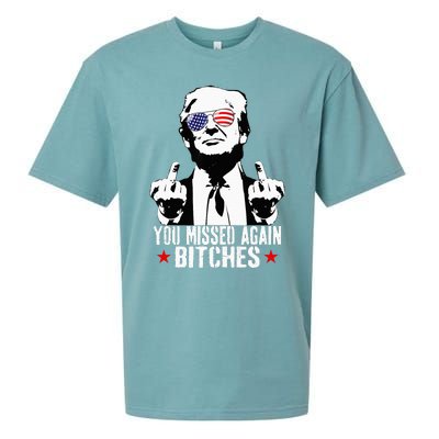 You Missed Again Bitches Sueded Cloud Jersey T-Shirt