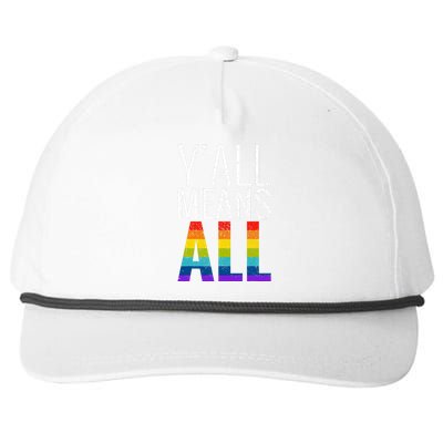 Yall Means All Lgbt G.A.Y Lesbian Pride Parade Snapback Five-Panel Rope Hat