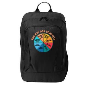 You May Ask Yourself Once In A Lifetime Pie Chart City Backpack