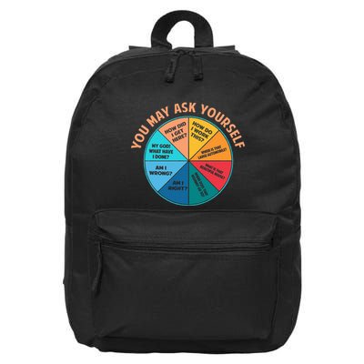 You May Ask Yourself Once In A Lifetime Pie Chart 16 in Basic Backpack