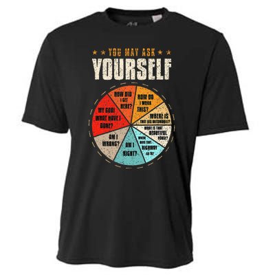 You May Ask Yourself 80s Old School Audiotape Vintage Disco Cooling Performance Crew T-Shirt