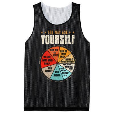 You May Ask Yourself 80s Old School Audiotape Vintage Disco Mesh Reversible Basketball Jersey Tank