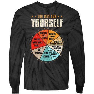 You May Ask Yourself 80s Old School Audiotape Vintage Disco Tie-Dye Long Sleeve Shirt