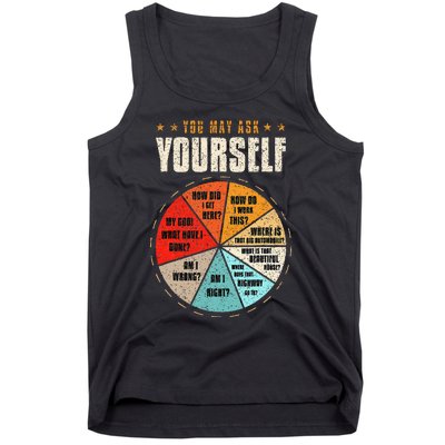 You May Ask Yourself 80s Old School Audiotape Vintage Disco Tank Top