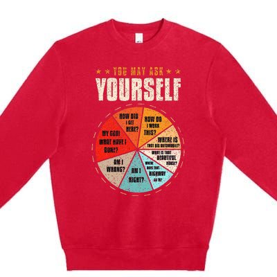 You May Ask Yourself 80s Old School Audiotape Vintage Disco Premium Crewneck Sweatshirt