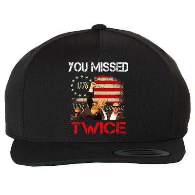 You Missed Again You Missed & Adult Humor Wool Snapback Cap