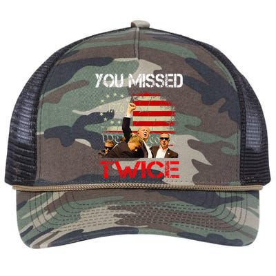 You Missed Again You Missed & Adult Humor Retro Rope Trucker Hat Cap