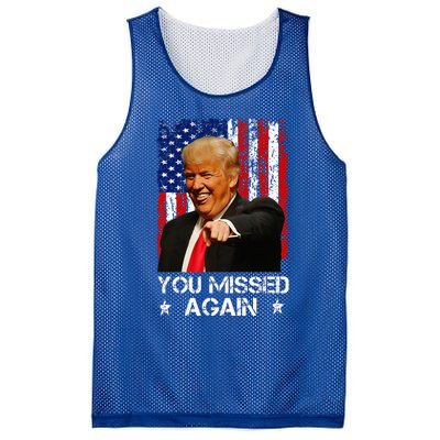 You Missed Again Trump 2024 Usa Flag Mesh Reversible Basketball Jersey Tank