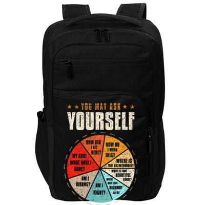 You May Ask Yourself 80s Old School Audiotape Vintage Disco Impact Tech Backpack