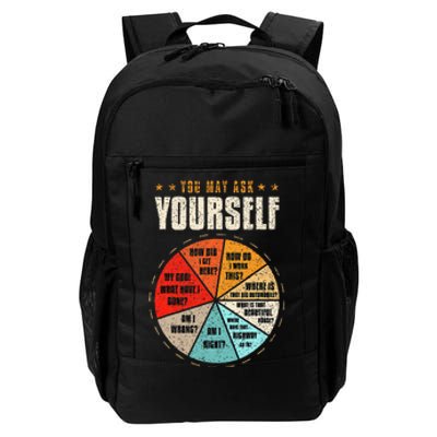 You May Ask Yourself 80s Old School Audiotape Vintage Disco Daily Commute Backpack